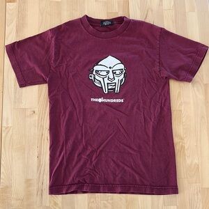 The Hundreds x MF Doom shirt size small burgundy